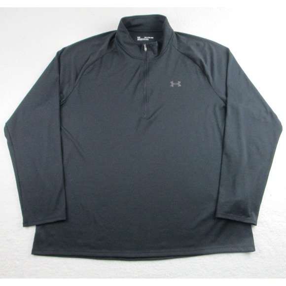 Under Armour Pullover Mens 2XL Black 1/4 Zip‎ Loose Athletic Shirt Lightweight - Picture 1 of 9